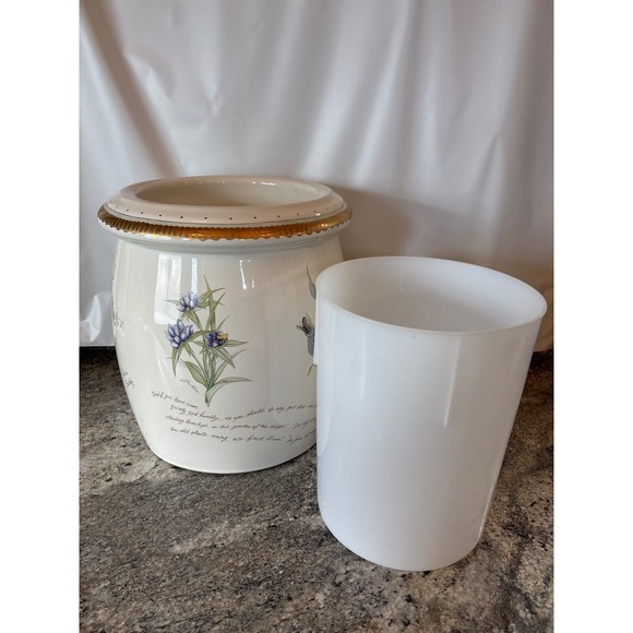 RARE Kohler Prairie Flowers‎ of the Midwest Artist Edition Waste Basket Planter - Picture 15 of 16